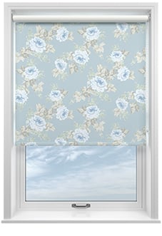 Shabby Chic by Rachel Ashwell Royal Bouquet (Blackout), Blue - Roller Blind
